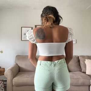 Banana Republic Teal Textured Short